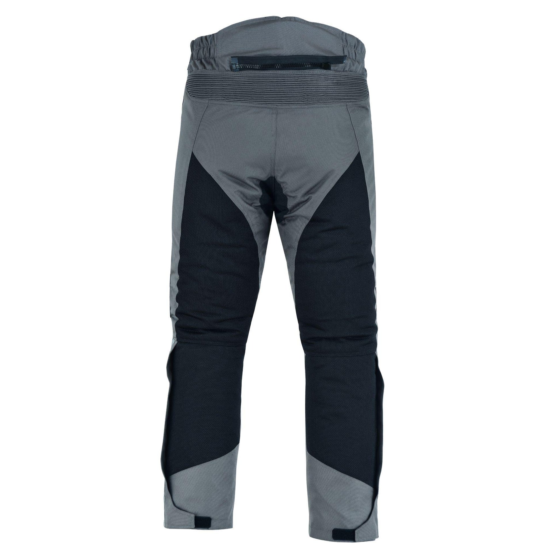 Warrior Gears® Air Mesh Motorcycle Trousers for men With Removable Lining & CE Armours -Black & Grey - Warrior Gears