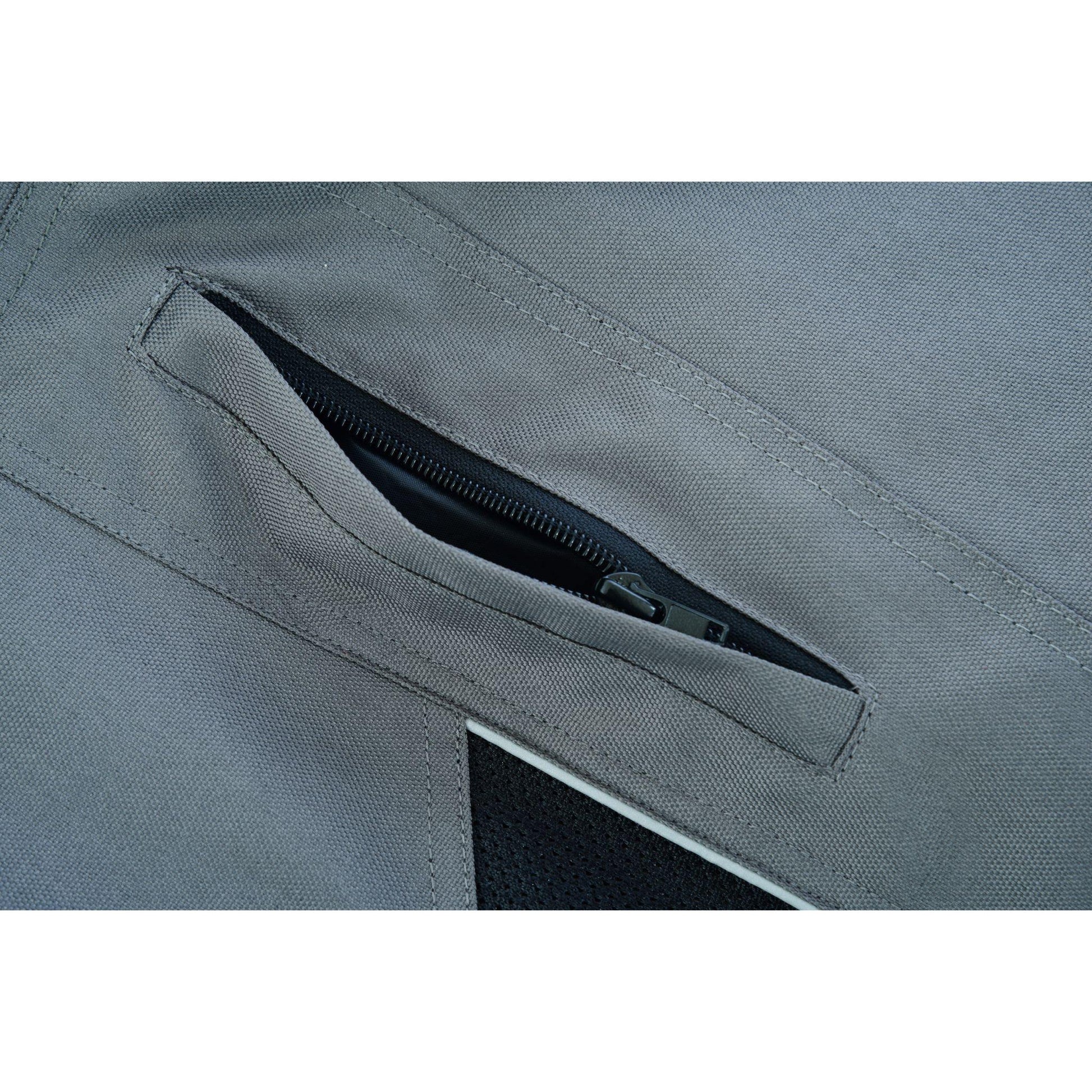 Warrior Gears® Air Mesh Motorcycle Trousers for men With Removable Lining & CE Armours -Black & Grey - Warrior Gears