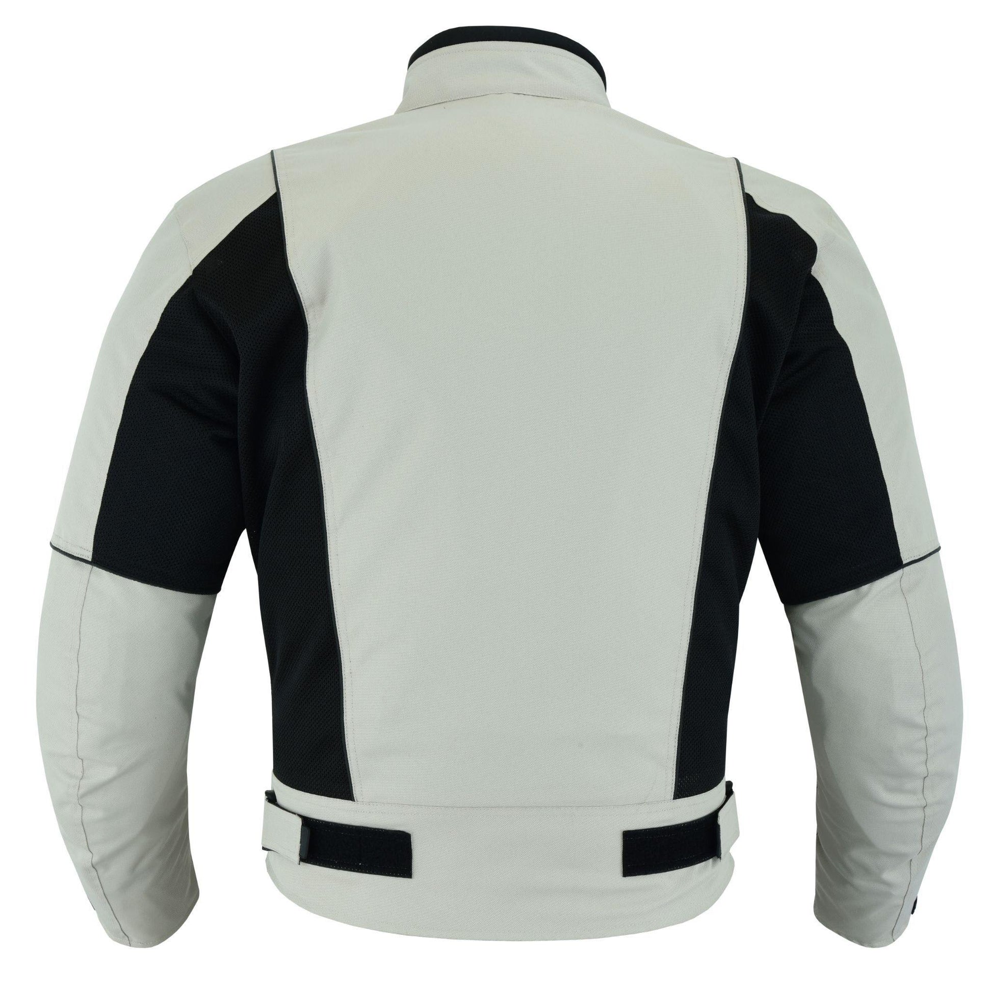 Warrior Gears® Air Mesh Motorcycle Jacket for men - Black & Beige - Warrior Gears