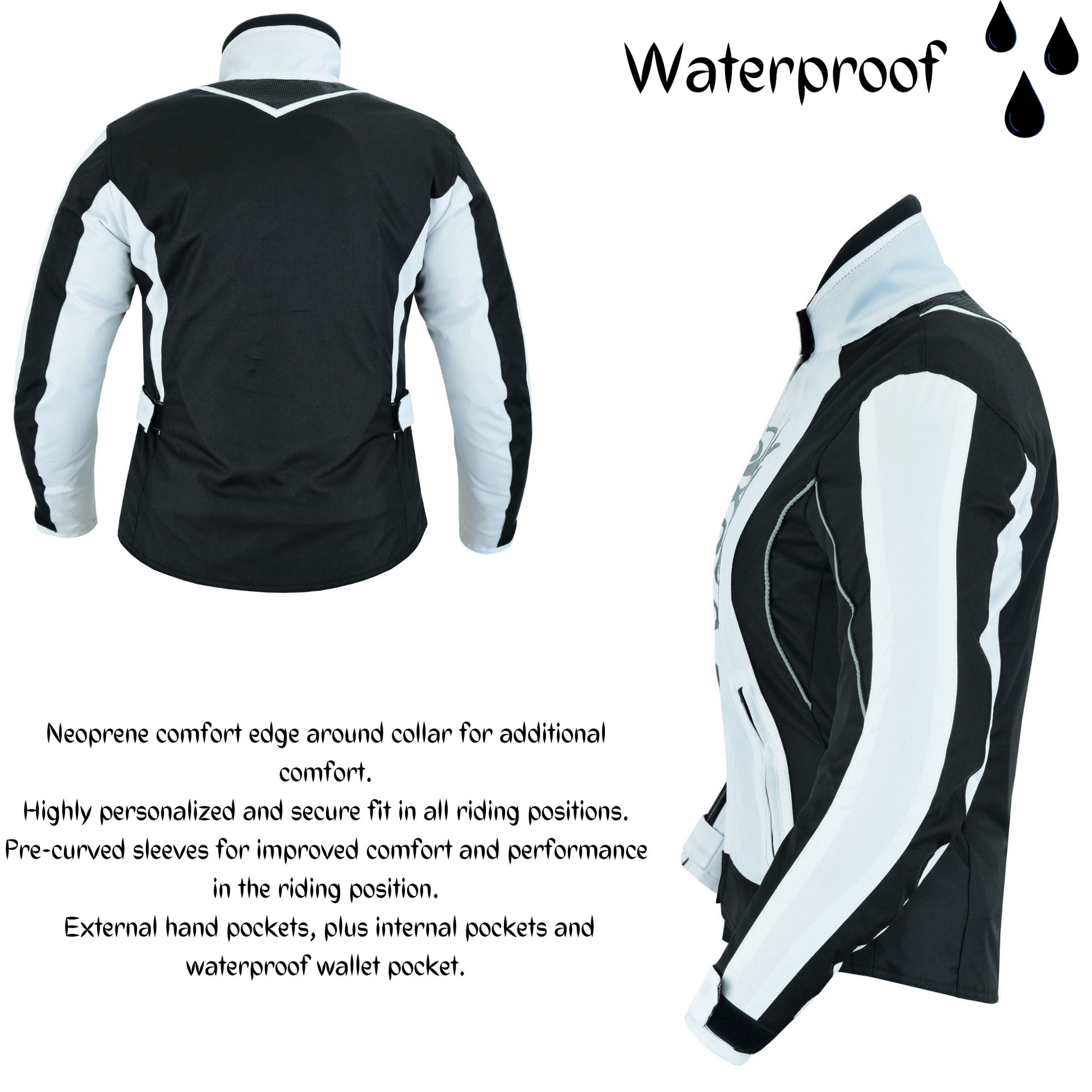 Warrior Gears® Women's Motorcycle Jacket For Women | CE Armored | Rain Waterproof - Warrior Gears