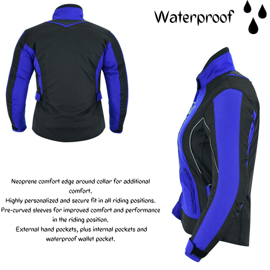 Warrior Gears® Women's Motorcycle Jacket For Women | CE Armored | Rain Waterproof - Warrior Gears