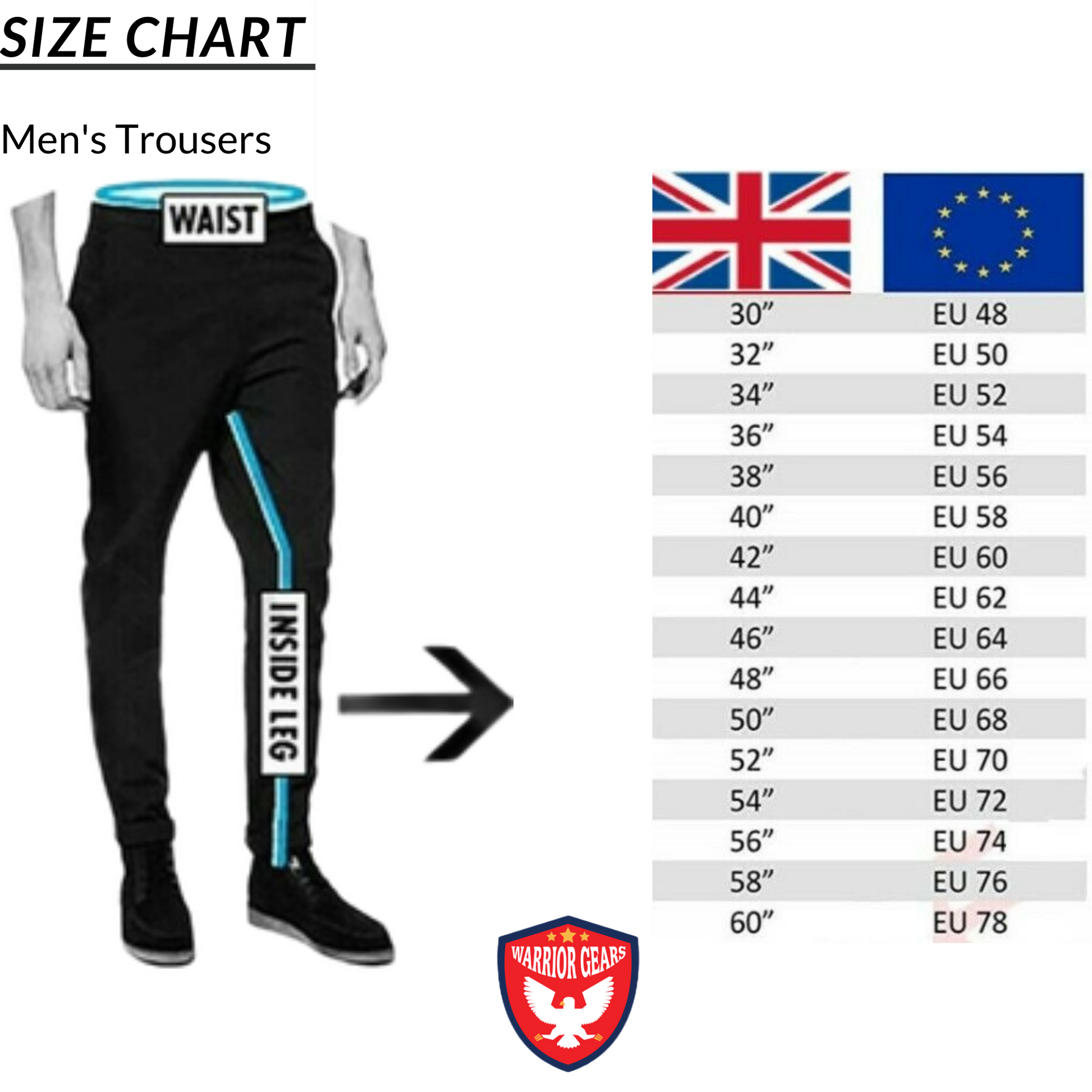 Warrior Gears® Mens All Black Racing Motorcycle Motorbike Cowhide Leather CE Protection Trousers - Warrior Gears