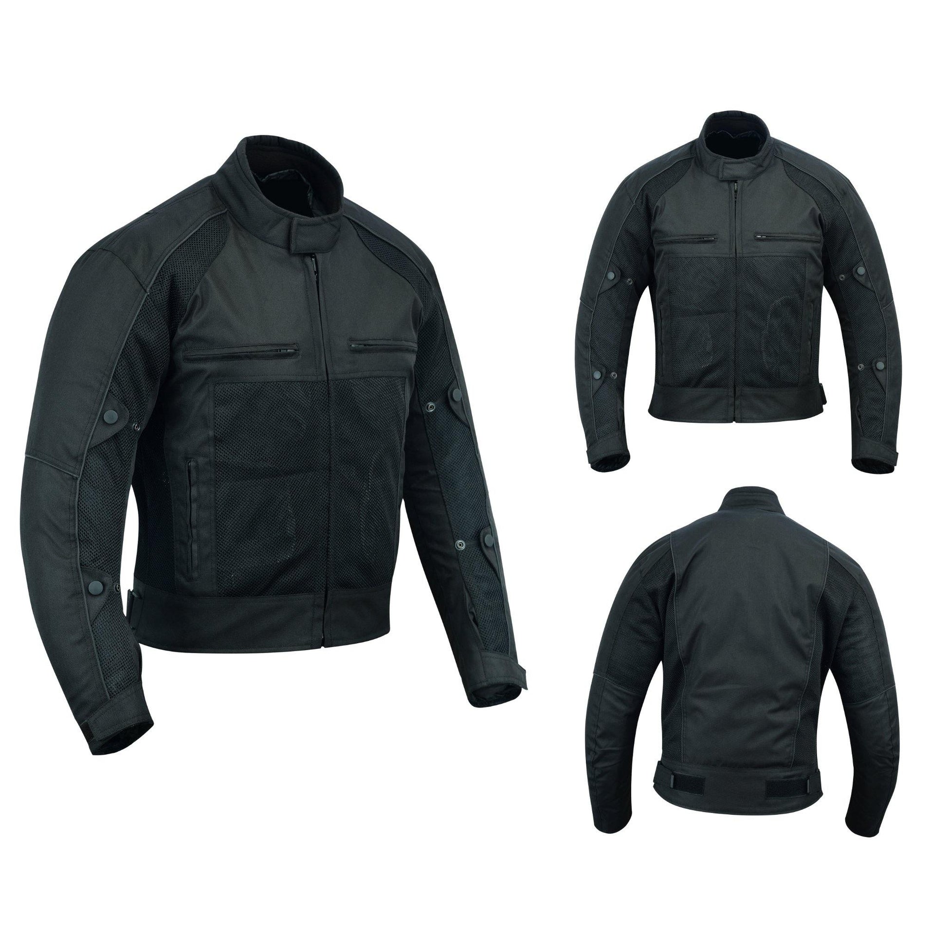 Warrior Gears® Air Mesh Motorcycle Jacket for men-Black - Warrior Gears