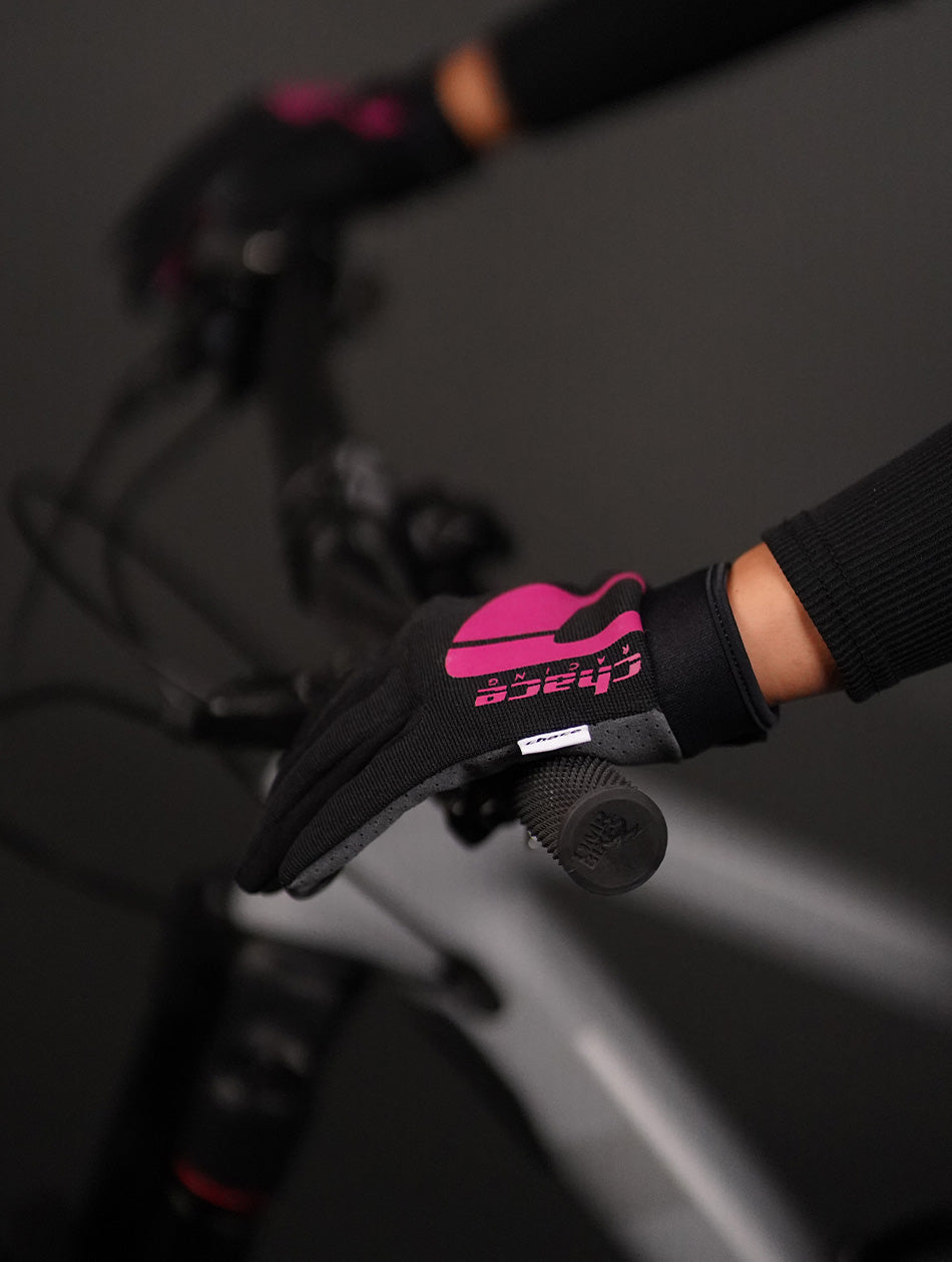 Pink Logo Gloves