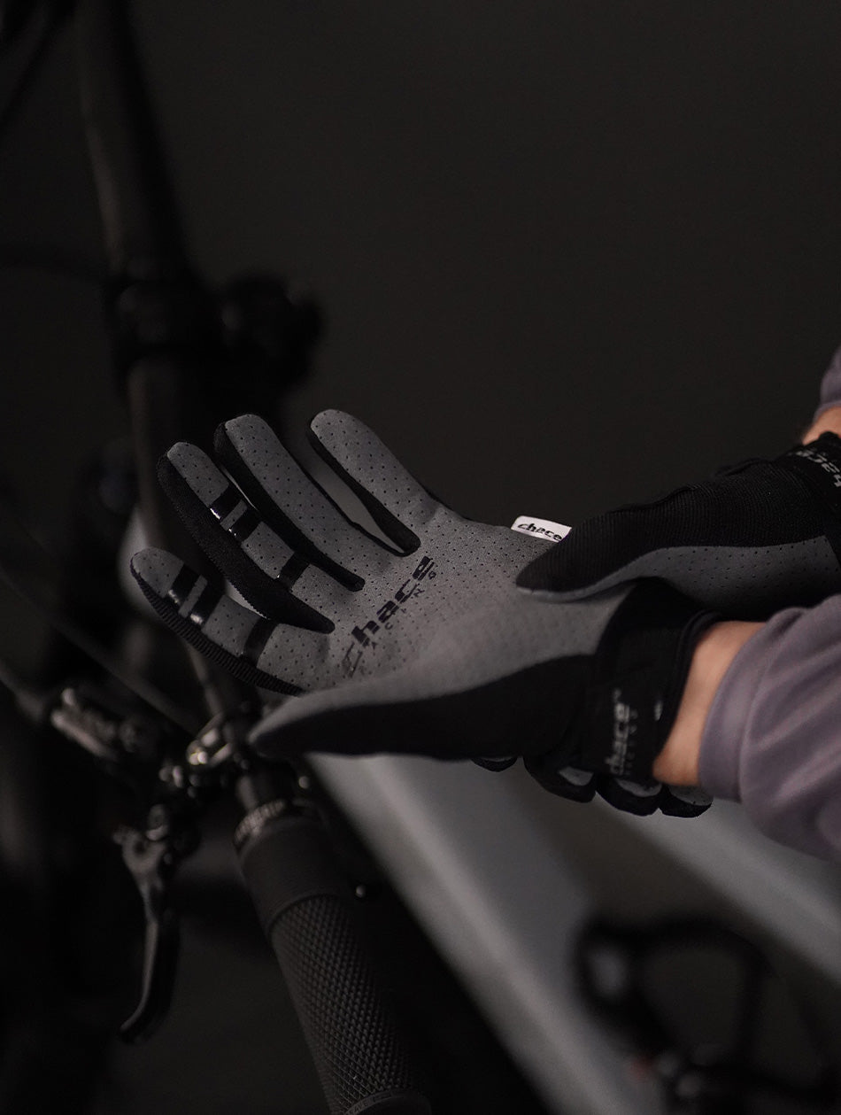 Black & Grey Logo Gloves 88
