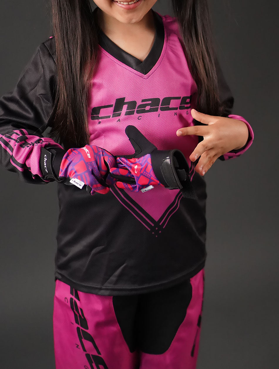 Full Finger Pink & Purple Gloves 44
