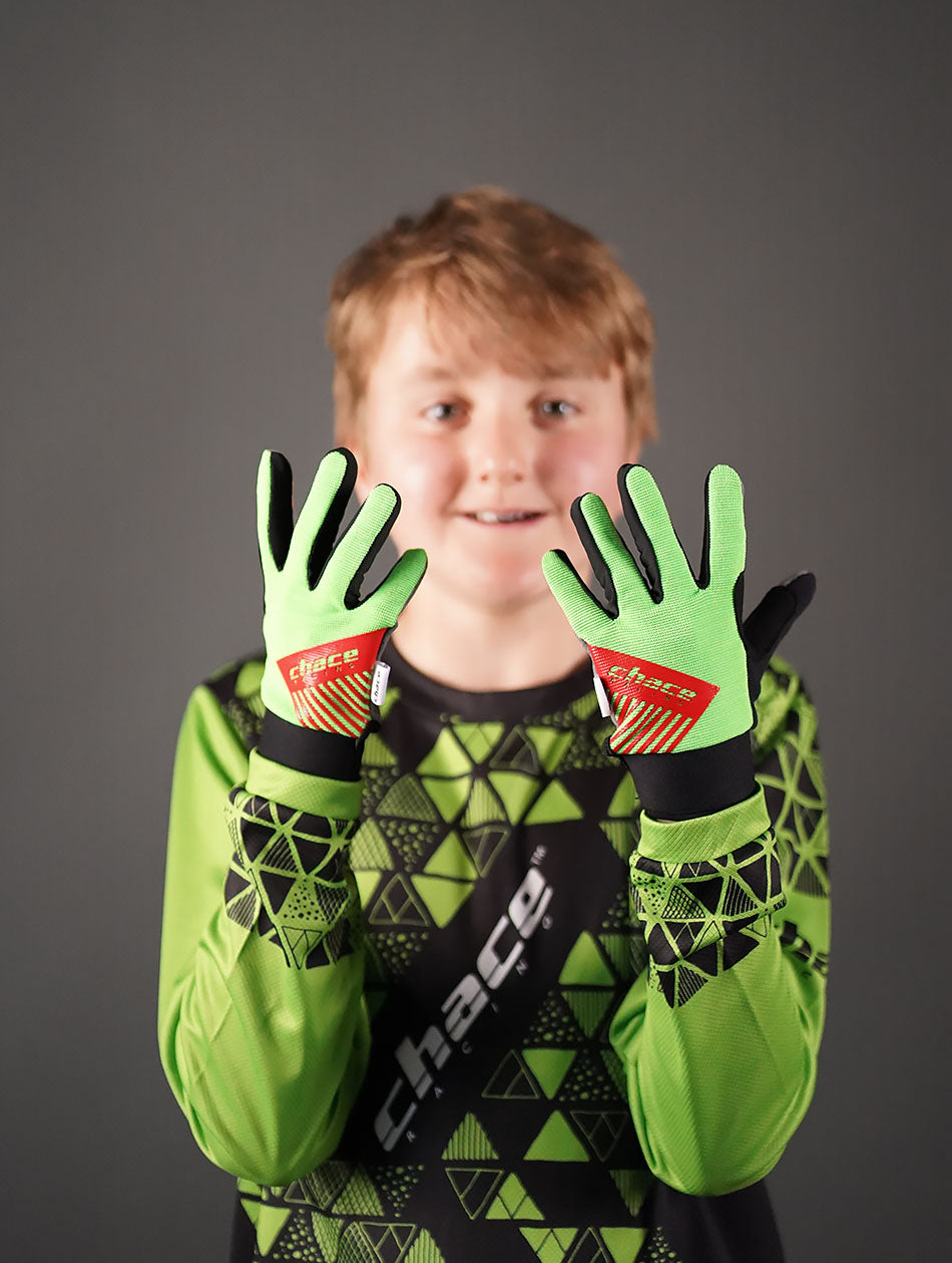 Finger Green & Red Gloves