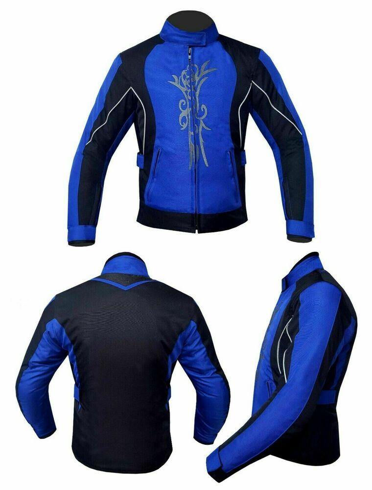 Ladies Motorcycle Suit Waterproof CE Armoured Motorbike Jacket Trouser Set Blue - Warrior Gears