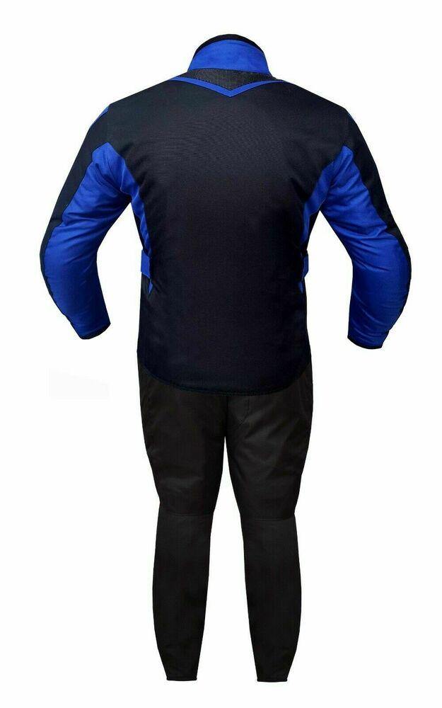 Ladies Motorcycle Suit Waterproof CE Armoured Motorbike Jacket Trouser Set Blue - Warrior Gears