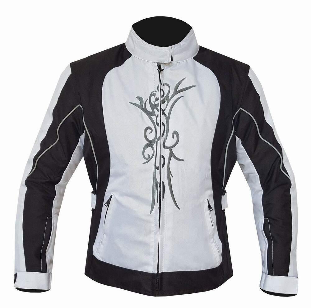Ladies Motorcycle Suit Waterproof CE Armoured Motorbike Jacket Trouser Set White - Warrior Gears