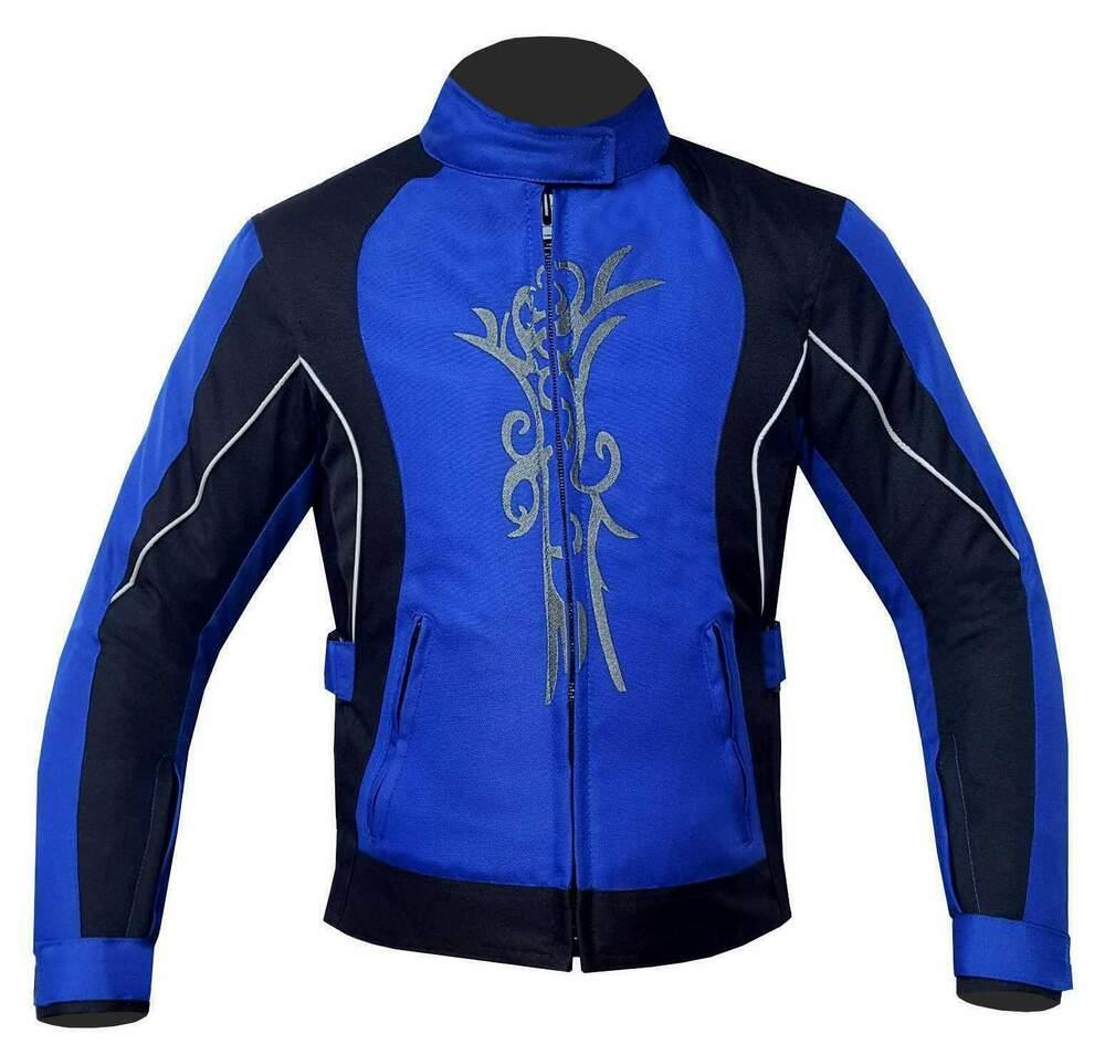 Ladies Motorcycle Suit Waterproof CE Armoured Motorbike Jacket Trouser Set Blue - Warrior Gears