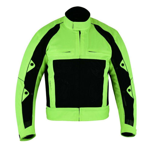 Warrior Gears®Motorcycle Suit Air Mesh Jacket Trouser Set -Hivis & Black - Warrior Gears