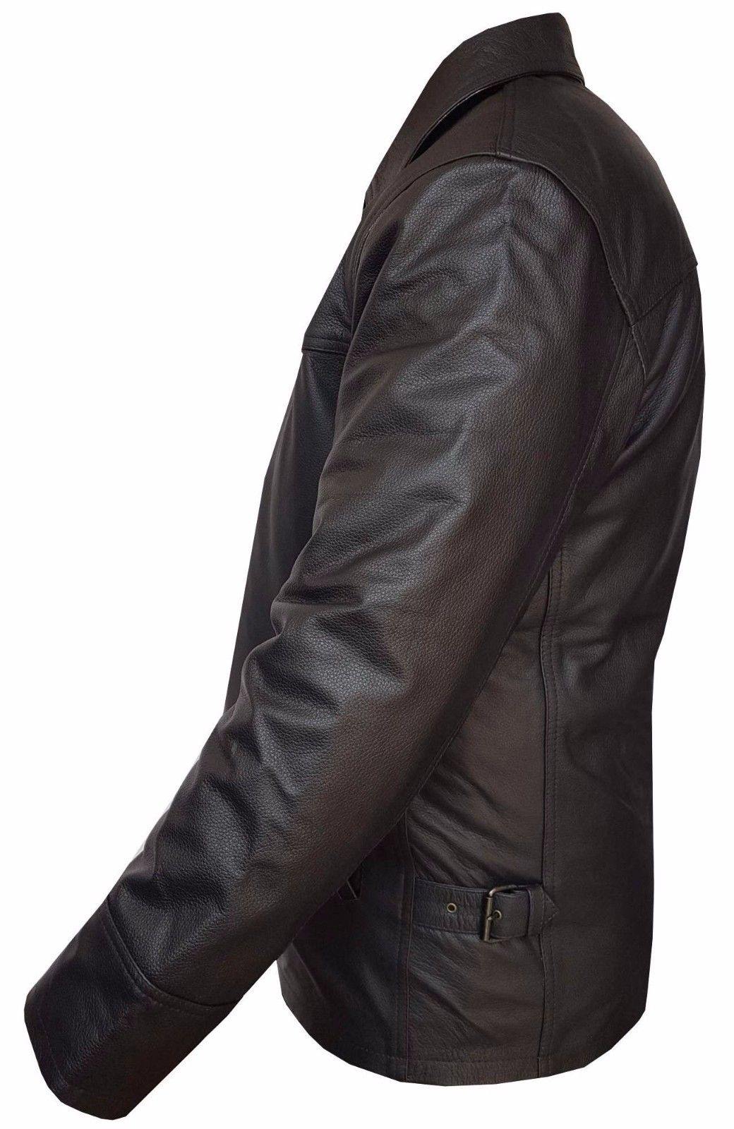 Harrington London Mens Classic Nappa Leather Jacket - Black - Warrior Gears