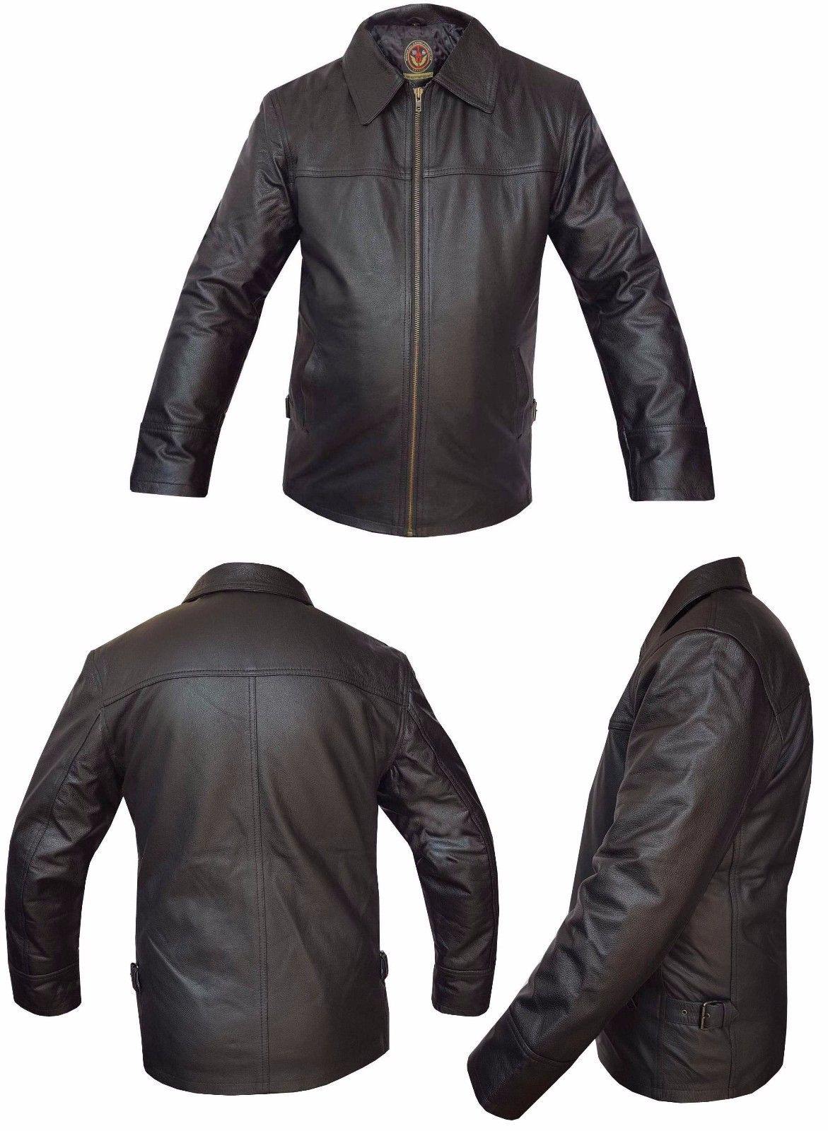 Harrington London Mens Classic Nappa Leather Jacket - Black - Warrior Gears