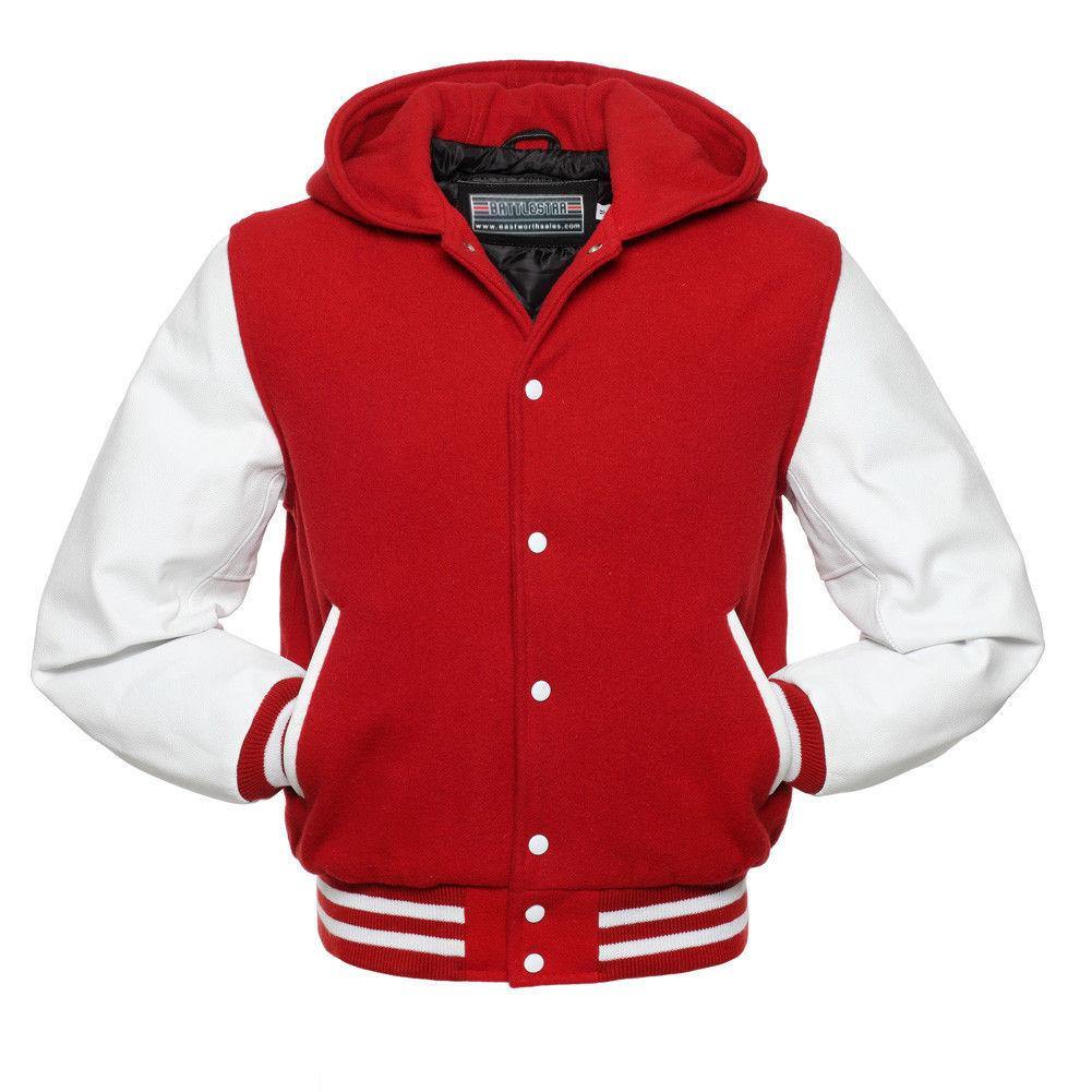 Warrior Gears Classic Varsity Jacket | University | Letterman Bomber Jacket with Hood - Warrior Gears