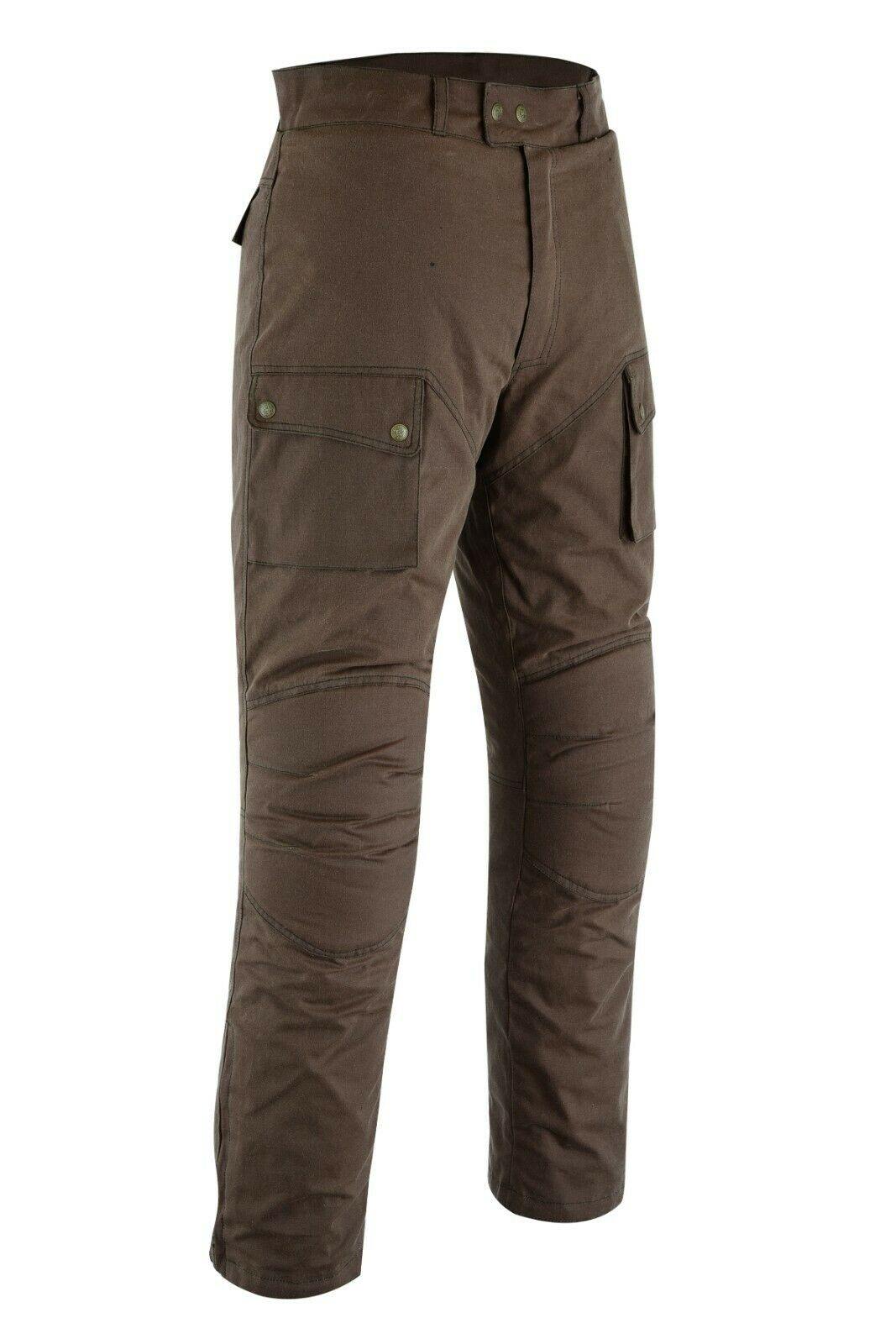 Warrior Waxed Cotton Motorcycle Suit Textile Motorbike Waterproof Lined CE Protectors -Brown - Warrior Gears
