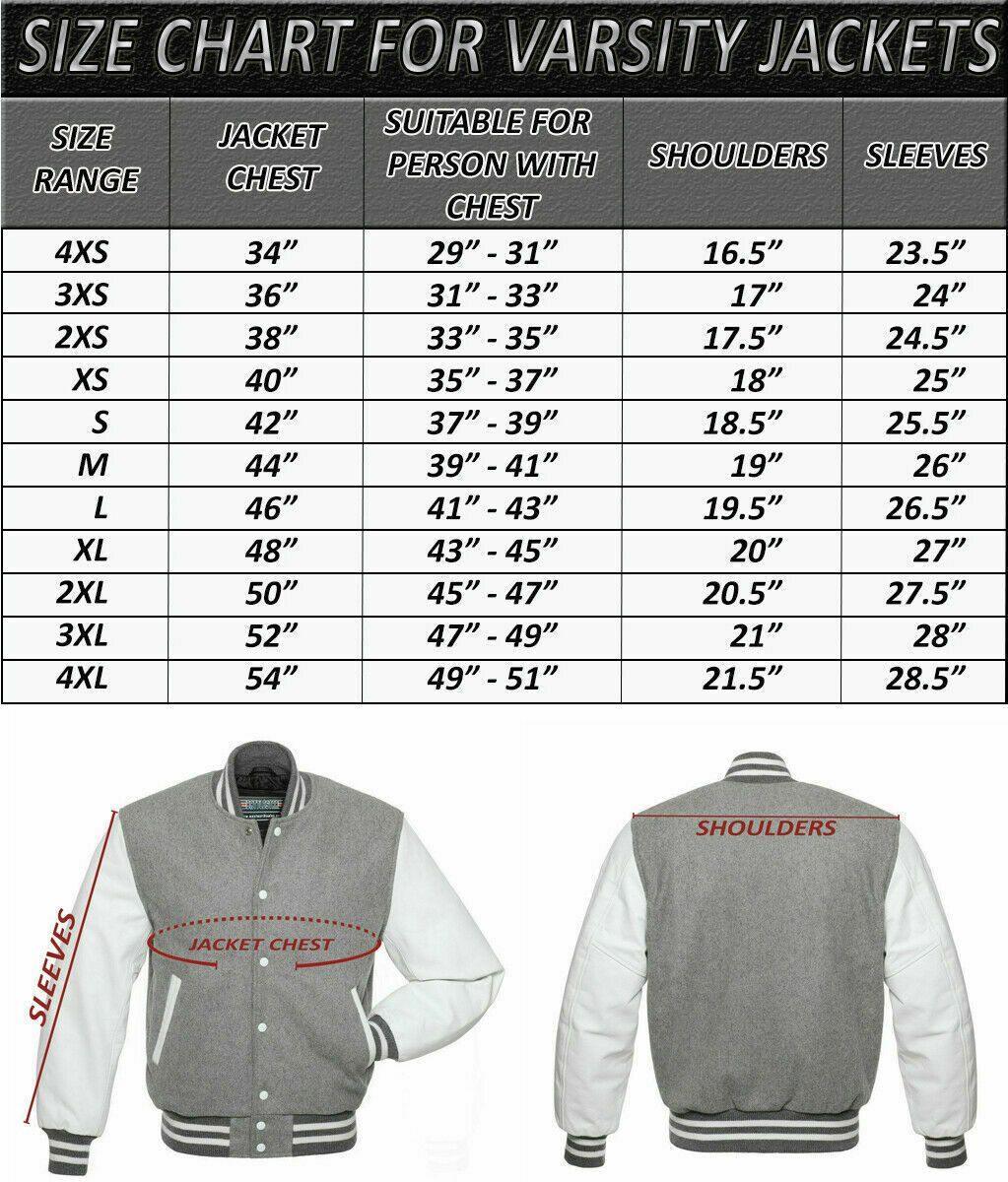 Warrior Gears® Leather Varsity Jacket University Letterman Bomber Jacket-Blue Leather Body & White Leather Sleeves - Warrior Gears