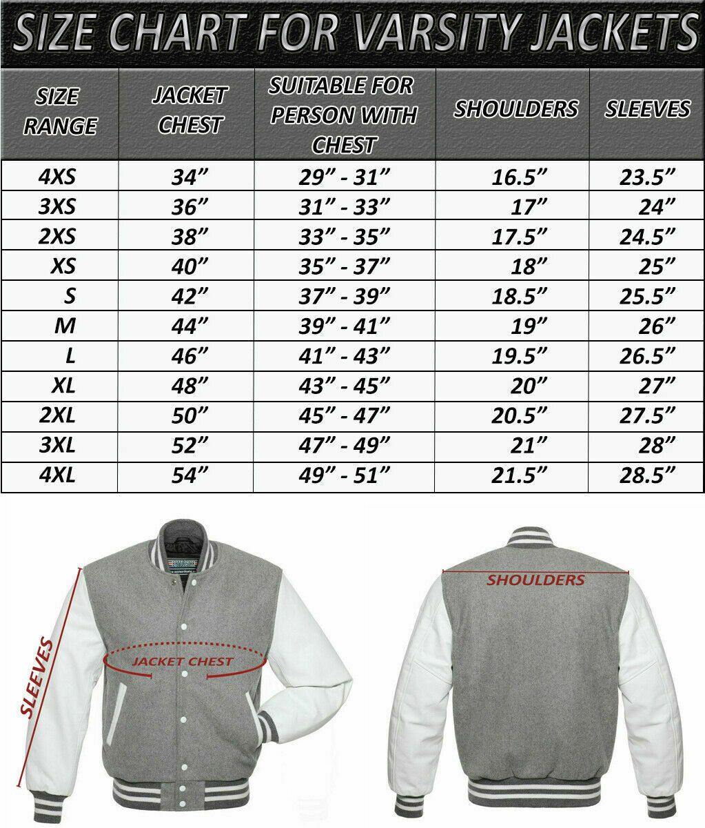 Warrior Gears® Leather Varsity Jacket University Letterman Bomber Jacket-Blue Leather Body & White Leather Sleeves - Warrior Gears