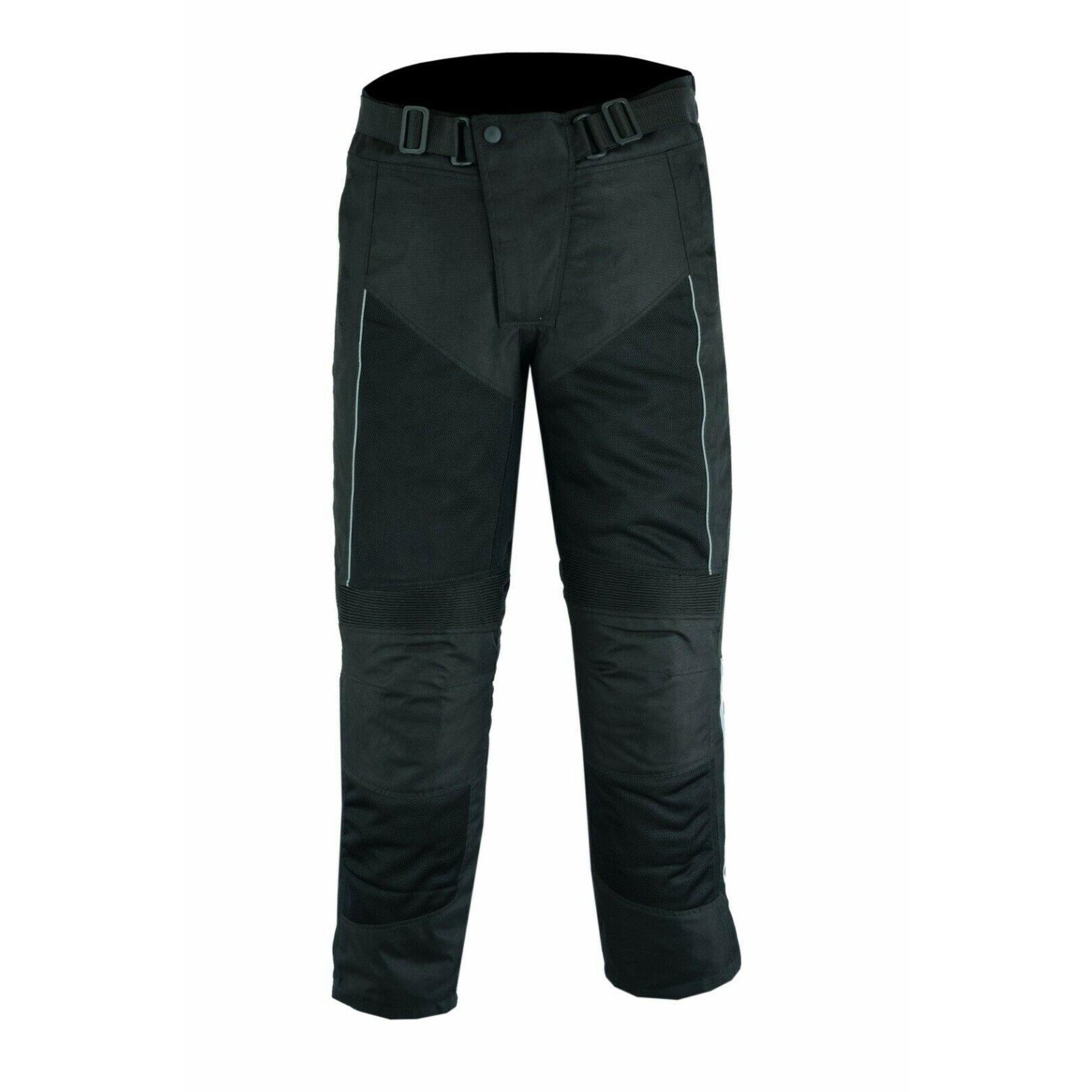 Warrior Gears® Air Mesh Motorcycle Trousers for men Breathable Textile Armoured Trouser-Black - Warrior Gears