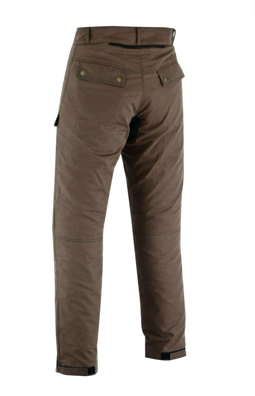 Warrior Waxed Cotton Motorcycle Suit Textile Motorbike Waterproof Lined CE Protectors -Brown - Warrior Gears